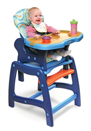 Badger Basket 00939 Envee Baby High Chair With Playtable Conversion- Blue-Orange at Sears.com