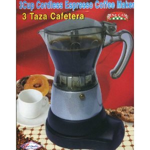 Mbr Industries Bc-95511 3-cup Cordless Espresso Coffee Maker