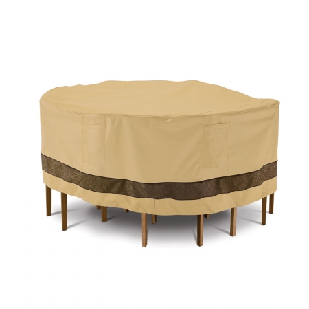 Classic Accessories 55-087-031501-00 Patio Table and Chair Set Cover For Medium Round Tables and Six Standard Chairs at Sears.com
