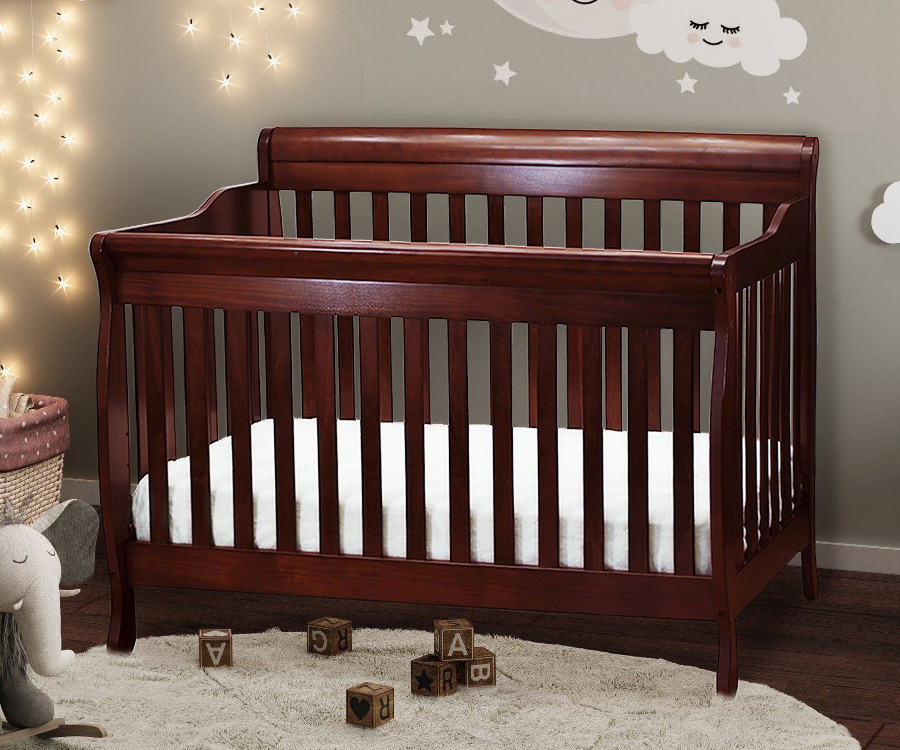 AFG International Products AFG Athena Alice 3 in 1 Convertible Crib with Toddler Rail - Cherry - 4689C at Sears.com