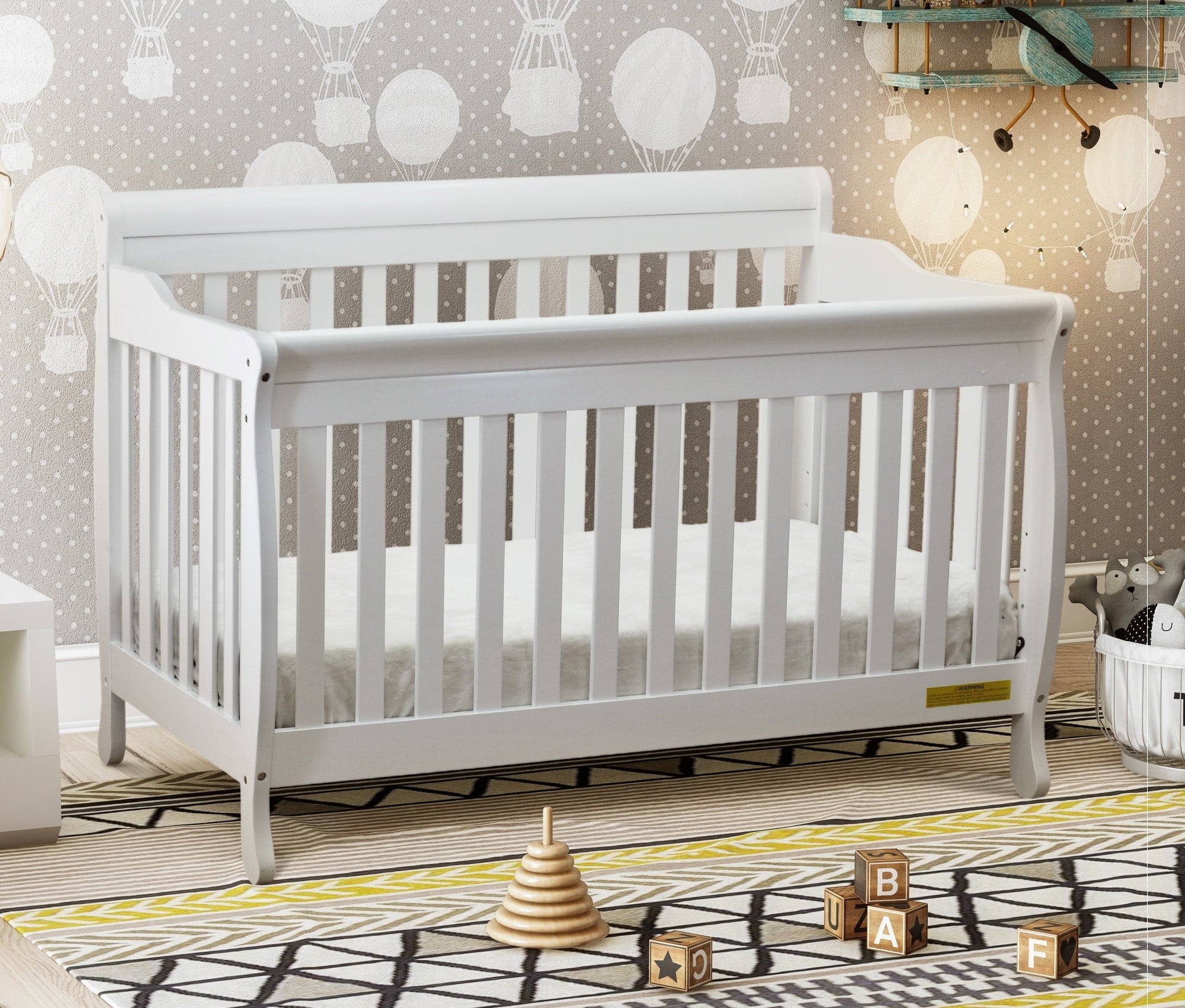 AFG International Products AFG Athena Alice 3 in 1 Convertible Crib with Toddler Rail - White - 4689W at Sears.com