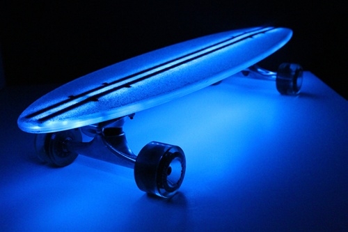 FlexDex Clear29LT-B 29 in. Polycarbonate Light Blue Complete Skateboard at Sears.com