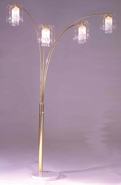 Bernard s 6144 Brass Spider Floor Lamp with Crystals at Sears.com