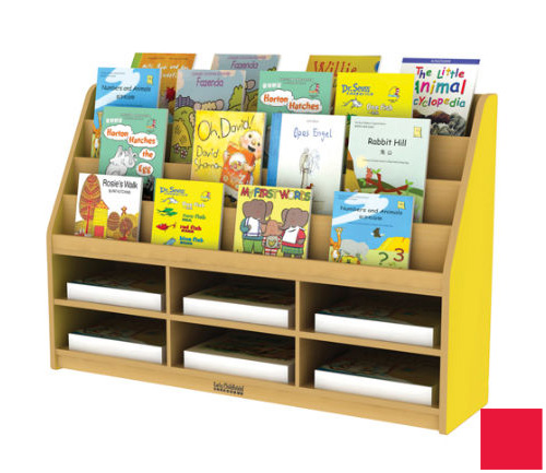 Early Childhood Resource ELR-0727-RD Colorful Essentials Book Display with Storage - 6 Compartment - Red at Sears.com
