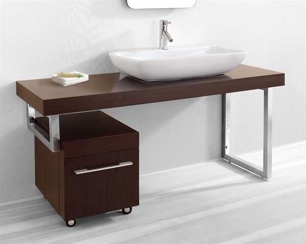 Virtu USA ES-1660-WA 60 in. Lyle- Walnut- Single Sink Bathroom Vanity Set at Sears.com