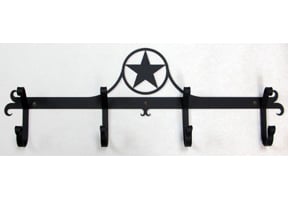 Village Wrought Iron CB-144 Wall Mounted Wrought Iron Coat Rack-Hooks - Star Design at Sears.com
