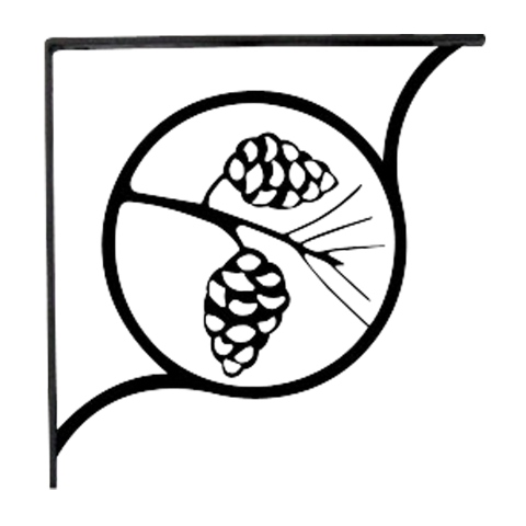 Village Wrought Iron SB-89-L Pinecone Shelf Brackets - Large at Sears.com