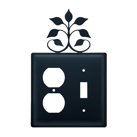 Village Wrought Iron EOS-109 Leaf Fan Outlet and Switch Cover - Black at Sears.com