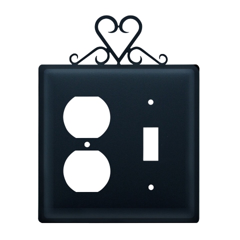 Village Wrought Iron EOS-51 Heart Outlet and Switch Cover - Black at Sears.com