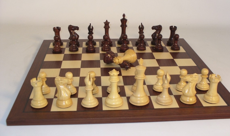 WW Chess 40SKRQ-DR Rosewood Stallion Knight Double Queen-Dark Rosewood Board at Sears.com