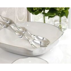 Zodax IN-4597 Allure White Enameled Aluminum Square Serving Bowl - Large at Sears.com
