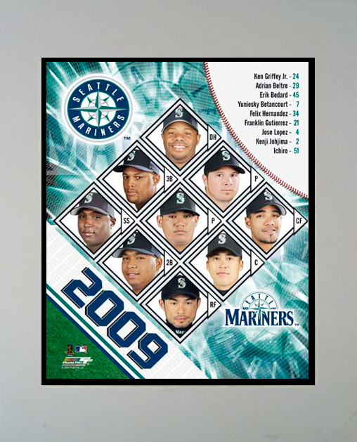 Encore Select M2-BBSEA2009 2009 Seattle Mariners Team Photograph in a 11 in. x 14 in. Mat at Sears.com