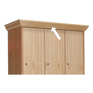 Hallowell-list Hallowell WCM36W-RO All-Wood Club Locker Crown Molding Top - Natural Red Oak with Clear Finish at Sears.com