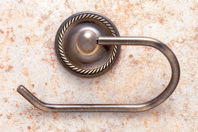 JVJHardware 22105 Roped 7 in. Euro Paper Holder Concealed Screw - Antique Brass at Sears.com
