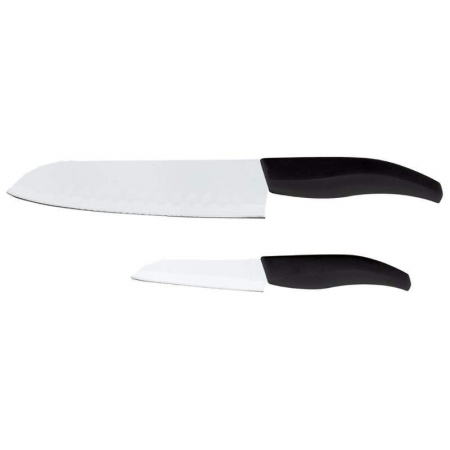 Slitzer Slitzer CTSZCS2 2pc Ceramic Coated Santoku Style Kitchen Knife Set
