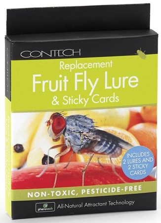 Contech Replacement Fruit Fly Lure & Sticky Cards Fruitrefill162