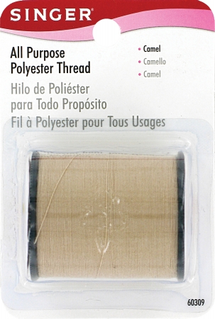 Singer 150 Yards Camel All Purpose Polyester Thread 60309