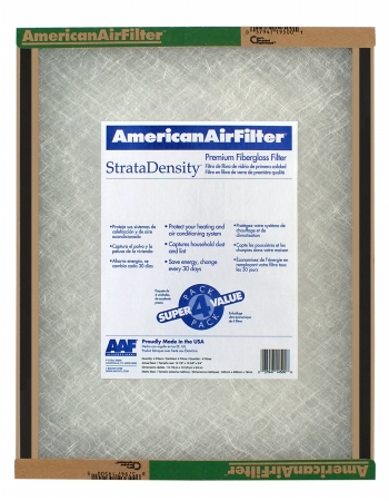 American Air Filter 14in  X 24in  X 1in  Stratadensity Fiberglass Air