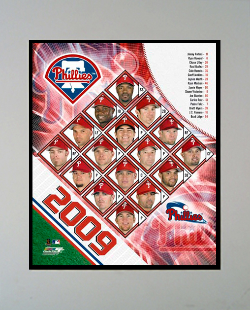 Encore Select M2-BBPHI2009 2009 Philadelphia Phillies Team Photograph in a 11 in. x 14 in. Mat at Sears.com