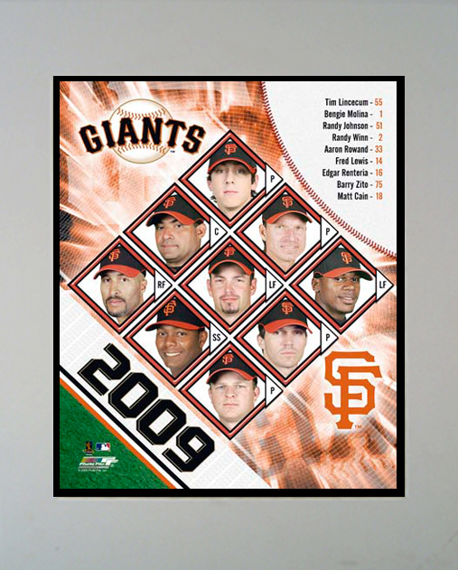 Encore Select M2-BBSF2009 2009 San FrancIsco Giants Team Photograph in a 11 in. x 14 in. Mat at Sears.com