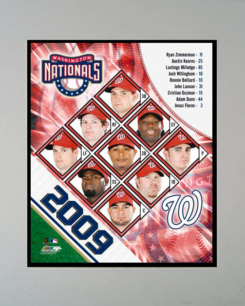 Encore Select M2-BBWSH2009 2009 Washington Nationals Team Photograph in a 11 in. x 14 in. Mat at Sears.com