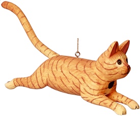 Bobbo Inc Bobbo3880123 Cat Orange Striped Leaping Birdhouse