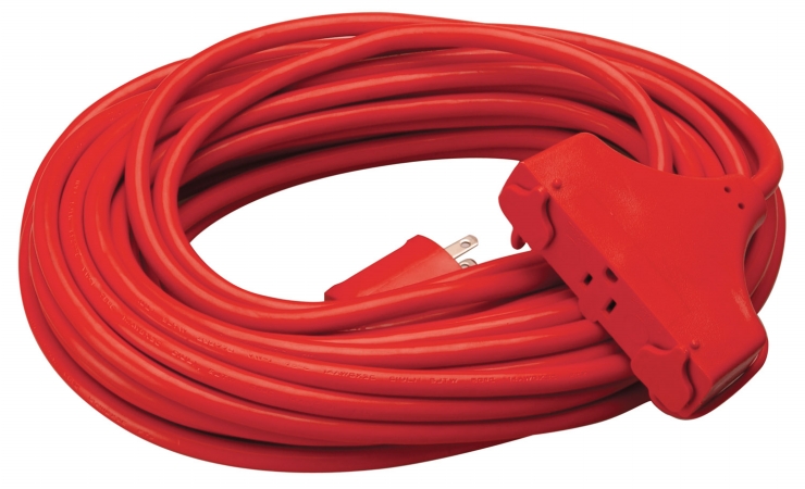 Coleman Cable 50ft. 14-3 Red 3-Outlet Round Red Extension Cord  04218 at Sears.com