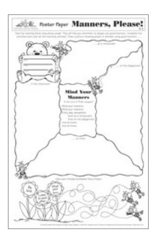 Lorenz Corporation TLC10458 Manners, Please Poster Paper- Grade K-3 at Sears.com