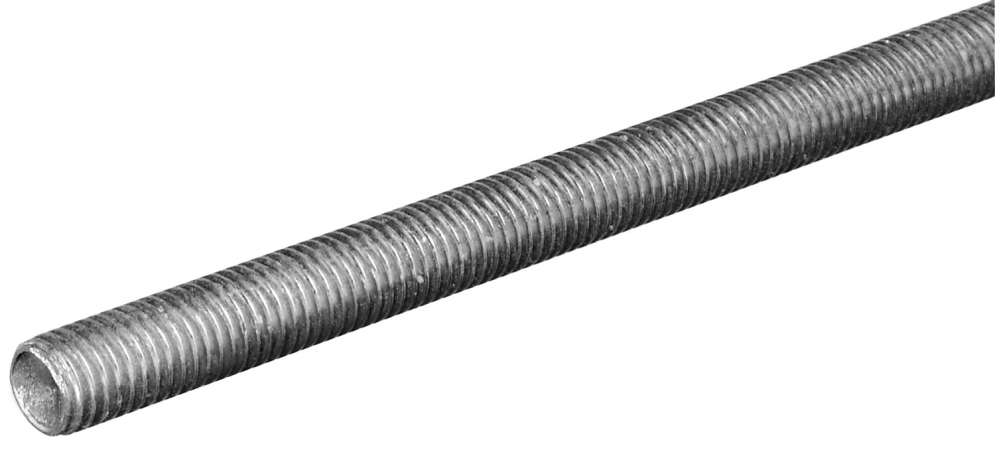 Boltmaster Steelworks .19 in. X 12 in. Threaded Rod NC Zinc  11000 at Sears.com