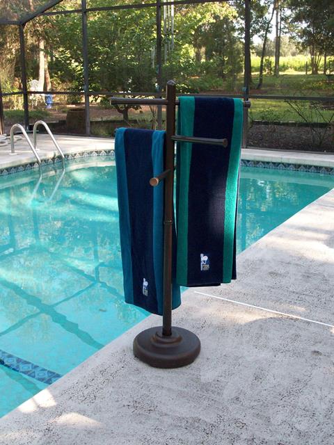 Outdoor Lamp company 401BRZ Portable Outdoor 3 Bar Towel Tree - Bronze at Sears.com
