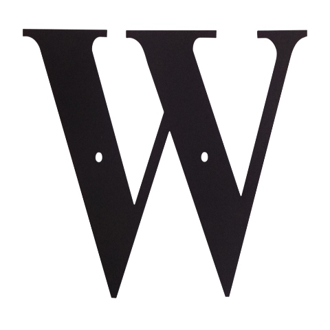 Village Wrought Iron LET-W House Plaque Letter W - Black at Sears.com