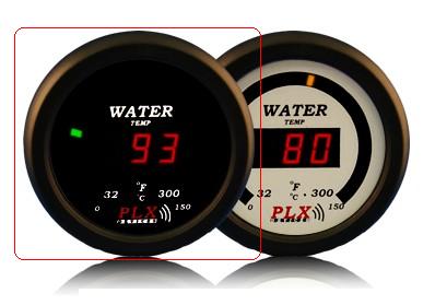 PLX Devices PLX-DM-5-WaterTemp-Black Water Temperature Single Gauge - Black at Sears.com