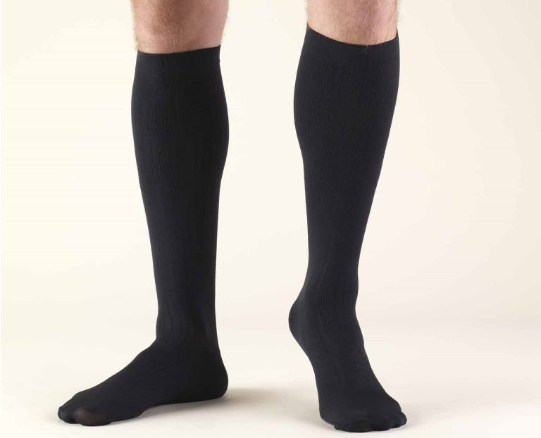 Truform 1942bn-s Mens 8-15 Mmhg Dress Knee High Socks - Size- Small,