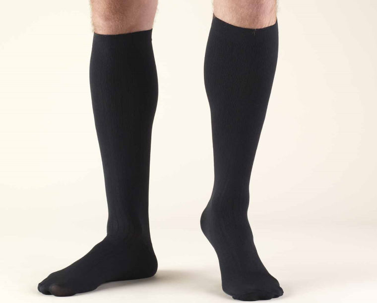 Truform 1943bl-s Mens 15-20 Mmhg Dress Knee High Socks - Size- Small,