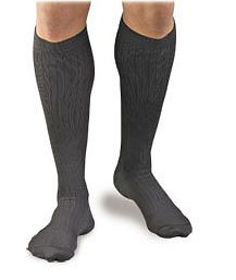 Activa H3401 Mens Microfiber Pinstripe Dress Socks 20-30 Mmhg - Size