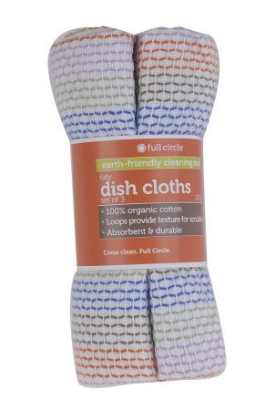 Full Circle FUC-10206P2 Tidy Dish Cloths, 100 percent organic cotton, 3-Pack.  This multi-pack contains 2 packs. at Sears.com