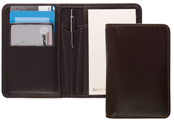 Raika RM 128 BROWN Card Note Case with Pen - Brown at Sears.com