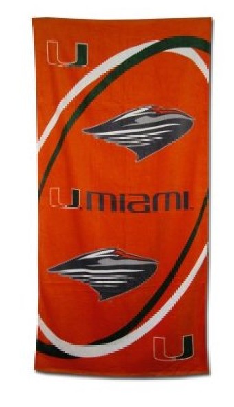 McArthur R1011 Towel 30 x 60 Miami Hurricanes at Sears.com
