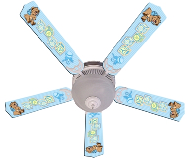 Ceiling Fan Designers 52fan-ima-bntb Baby Nursery Toys Blocks Blue