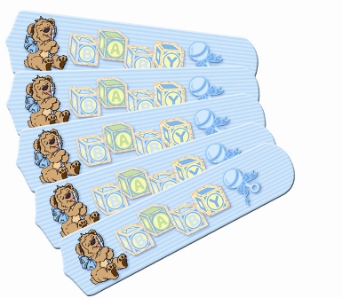 Ceiling Fan Designers 52set-ima-bntb Baby Nursery Toys Blocks Blue 52