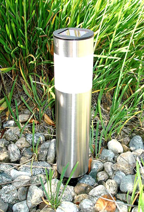 Garden Sun Light L2207-L Stainless Steel Tube Solar Light - Long - Set of 4 at Sears.com
