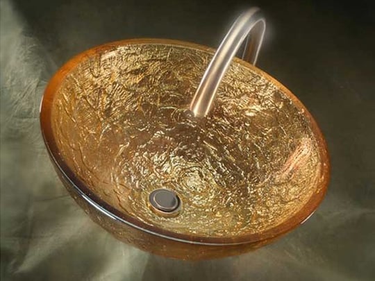 JSG Oceana JSG Oceana 005-003-100 Champagne Gold 16 in. Vessel
