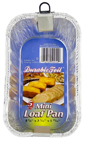 Durable Foil 5 Count 6in. Aluminum Mini Loaf Pan  D50050 - Pack of 12 at Sears.com