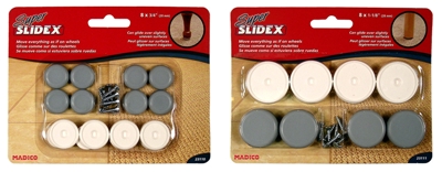 MADICO 23111 Super Slidex - 1.13 in. Round and White Mounting Disc Polytetrafluoroethylene - Rubber Pads - Grey at Sears.com