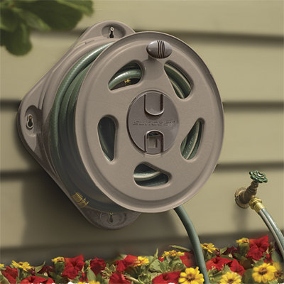 Suncast CPLMJT60DT2 60 ft. Wall Mount Reel Dark Taupe -Pack of 2 at Sears.com