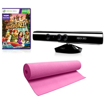 Microsoft Kinect Sensor with Kinect Adventures and Pink Yoga Mat for XBOX 360 at Sears.com