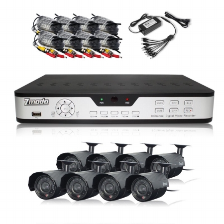 Zmodo PKD-DK0865-NHD 8 CH CCTV Surveillance DVR Outdoor IR Camera System at Sears.com