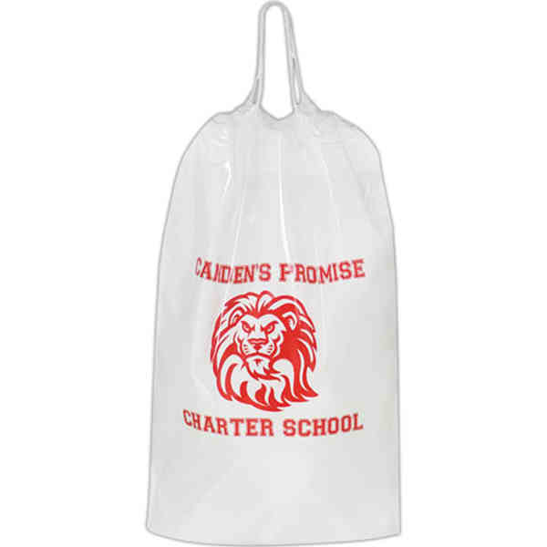 AAB 12CC12164 Plastic Bag with Cotton Cord Drawstring Handle And 4 in. Gusset - Pack of 250 at Sears.com