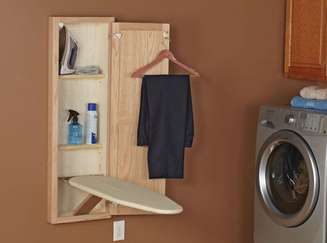 Household Essential 18200-1 StowAway In-Wall Ironing Board-Unfinished Oak at Sears.com