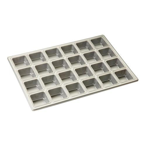 FocusFoodService 906605 2.63 in. Square Muffin Pan - 24 Cup - Pack of 6 at Sears.com